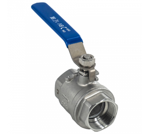 Кран шаровый муфтовый двусоставной нержавеющий (2PC), AISI304 DN32 (1_1/4