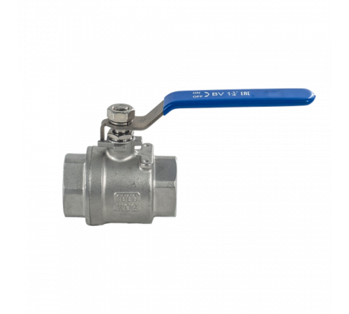 Кран шаровый муфтовый двусоставной нержавеющий (2PC), AISI304 DN32 (1_1/4