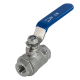 Кран шаровый муфтовый двусоставной нержавеющий (2PC), AISI304 DN 8 (1/4