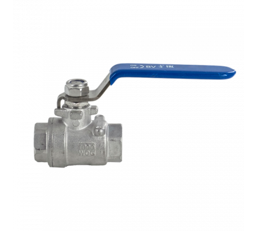 Кран шаровый муфтовый двусоставной нержавеющий (2PC), AISI304 DN 8 (1/4