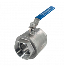Кран шаровый муфтовый двусоставной нержавеющий (2PC), AISI316 DN 100 (4"), (CF8M), PN16
