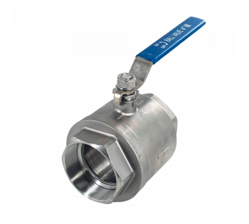 Кран шаровый муфтовый двусоставной нержавеющий (2PC), AISI316 DN 100 (4