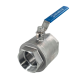 Кран шаровый муфтовый двусоставной нержавеющий (2PC), AISI316 DN 100 (4