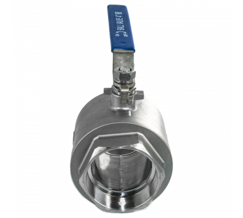 Кран шаровый муфтовый двусоставной нержавеющий (2PC), AISI316 DN 100 (4