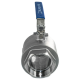 Кран шаровый муфтовый двусоставной нержавеющий (2PC), AISI316 DN 100 (4
