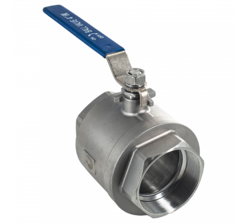 Кран шаровый муфтовый двусоставной нержавеющий (2PC), AISI316 DN 100 (4