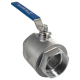 Кран шаровый муфтовый двусоставной нержавеющий (2PC), AISI316 DN 100 (4