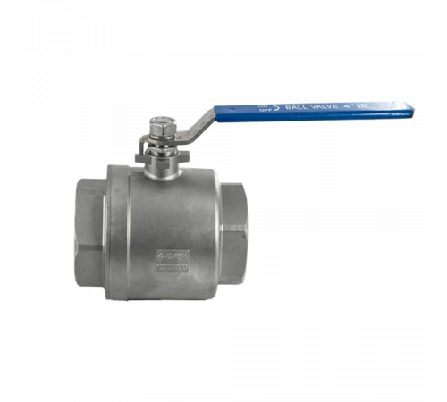 Кран шаровый муфтовый двусоставной нержавеющий (2PC), AISI316 DN 100 (4