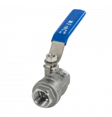 Кран шаровый муфтовый двусоставной нержавеющий (2PC), AISI316 DN15 (1/2"), (CF8M), PN64