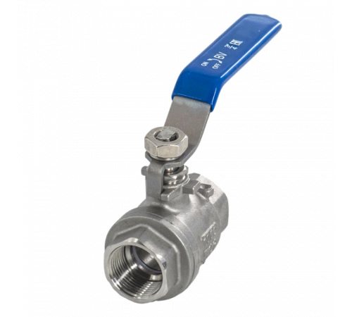 Кран шаровый муфтовый двусоставной нержавеющий (2PC), AISI316 DN20 (3/4