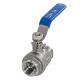 Кран шаровый муфтовый двусоставной нержавеющий (2PC), AISI316 DN20 (3/4