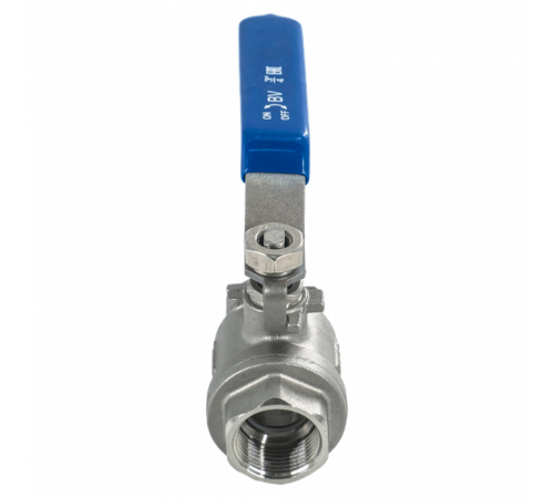 Кран шаровый муфтовый двусоставной нержавеющий (2PC), AISI316 DN20 (3/4