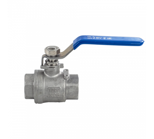 Кран шаровый муфтовый двусоставной нержавеющий (2PC), AISI316 DN20 (3/4
