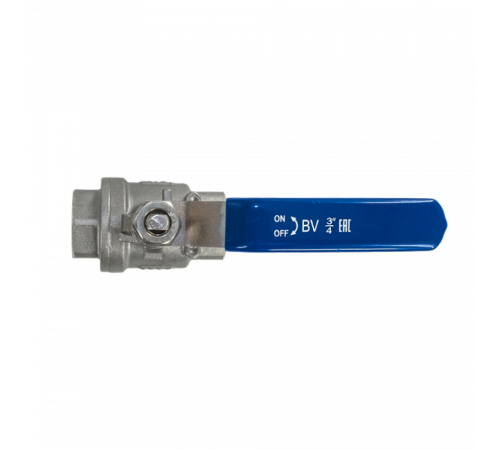 Кран шаровый муфтовый двусоставной нержавеющий (2PC), AISI316 DN20 (3/4