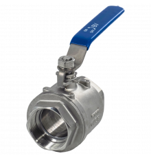 Кран шаровый муфтовый двусоставной нержавеющий (2PC), AISI316 DN50 (2"), (CF8M), PN40