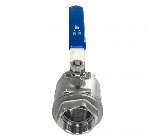 Кран шаровый муфтовый двусоставной нержавеющий (2PC), AISI316 DN50 (2