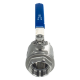 Кран шаровый муфтовый двусоставной нержавеющий (2PC), AISI316 DN50 (2