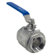 Кран шаровый муфтовый двусоставной нержавеющий (2PC), AISI316 DN50 (2