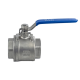 Кран шаровый муфтовый двусоставной нержавеющий (2PC), AISI316 DN50 (2