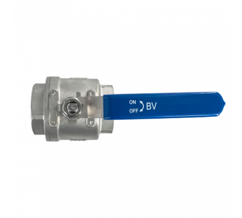 Кран шаровый муфтовый двусоставной нержавеющий (2PC), AISI316 DN50 (2