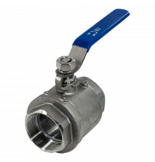 Кран шаровый муфтовый двусоставной нержавеющий (2PC), AISI316 DN65 (2_1/2"), (CF8M), PN25