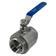 Кран шаровый муфтовый двусоставной нержавеющий (2PC), AISI316 DN65 (2_1/2
