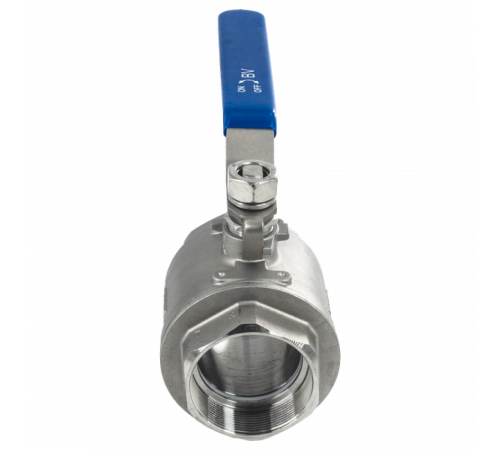 Кран шаровый муфтовый двусоставной нержавеющий (2PC), AISI316 DN65 (2_1/2