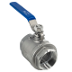 Кран шаровый муфтовый двусоставной нержавеющий (2PC), AISI316 DN65 (2_1/2