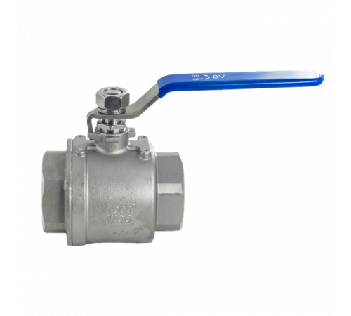 Кран шаровый муфтовый двусоставной нержавеющий (2PC), AISI316 DN65 (2_1/2