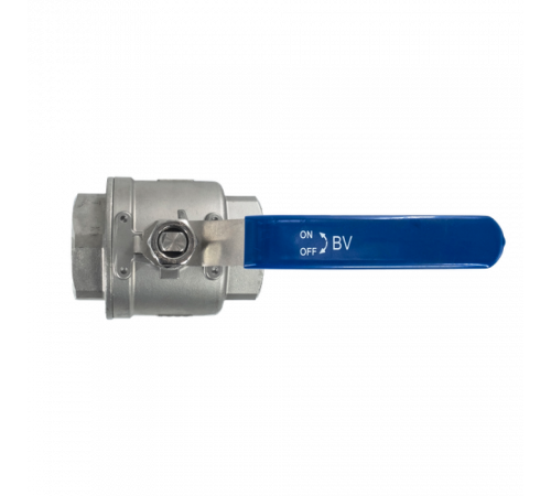 Кран шаровый муфтовый двусоставной нержавеющий (2PC), AISI316 DN65 (2_1/2