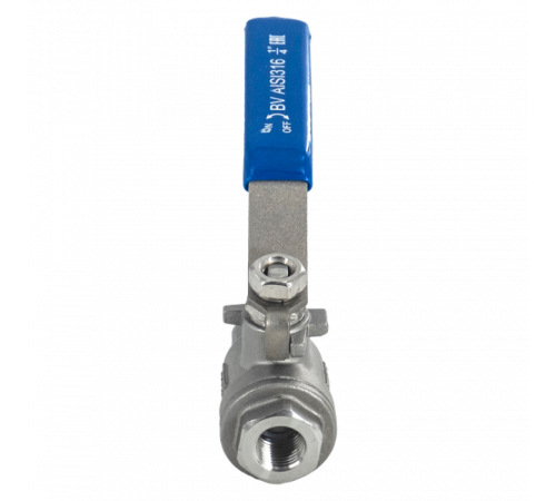 Кран шаровый муфтовый двусоставной нержавеющий (2PC), AISI316 DN 8 (1/4