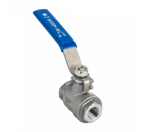 Кран шаровый муфтовый двусоставной нержавеющий (2PC), AISI316 DN 8 (1/4