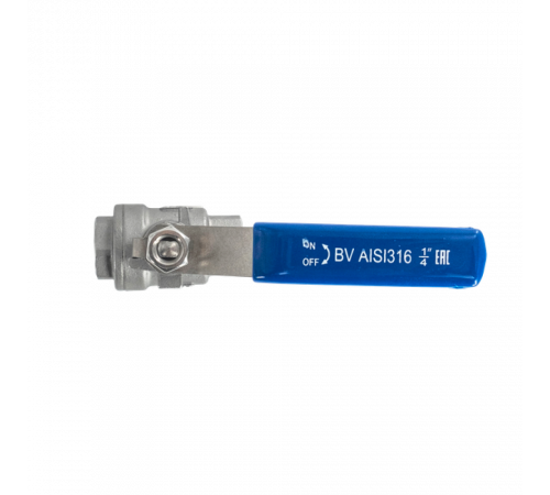 Кран шаровый муфтовый двусоставной нержавеющий (2PC), AISI316 DN 8 (1/4