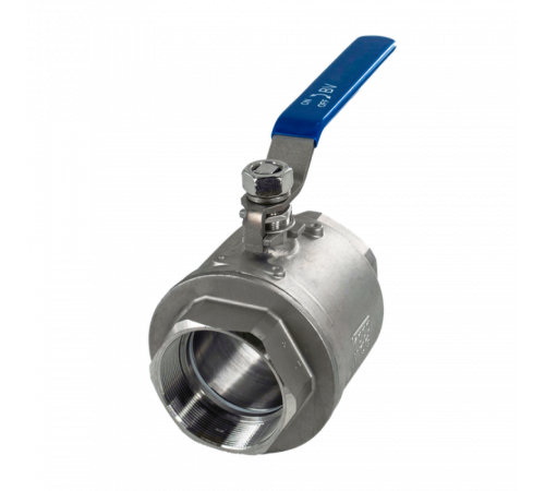 Кран шаровый муфтовый двусоставной нержавеющий (2PC), AISI316 DN80 (3