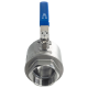 Кран шаровый муфтовый двусоставной нержавеющий (2PC), AISI316 DN80 (3