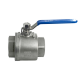 Кран шаровый муфтовый двусоставной нержавеющий (2PC), AISI316 DN80 (3