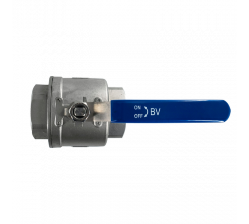 Кран шаровый муфтовый двусоставной нержавеющий (2PC), AISI316 DN80 (3