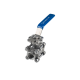 Кран шаровый муфтовый под привод нержавеющий (3PC), AISI316 DN20 (3/4