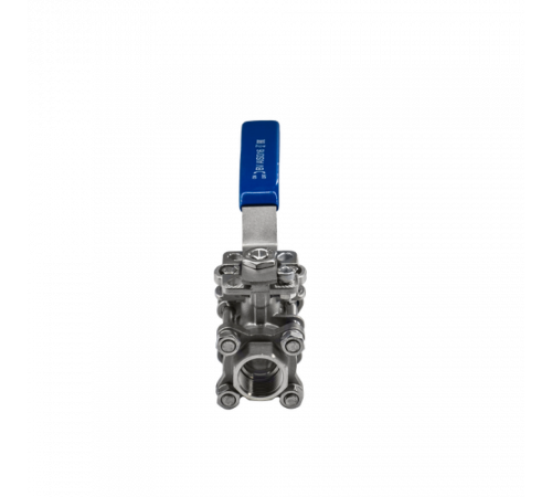 Кран шаровый муфтовый под привод нержавеющий (3PC), AISI316 DN20 (3/4