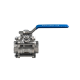 Кран шаровый муфтовый под привод нержавеющий (3PC), AISI316 DN32 (1_1/4