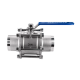 Кран шаровый приварной трехсоставной нержавеющий (3PC), AISI304 DN 100 (4