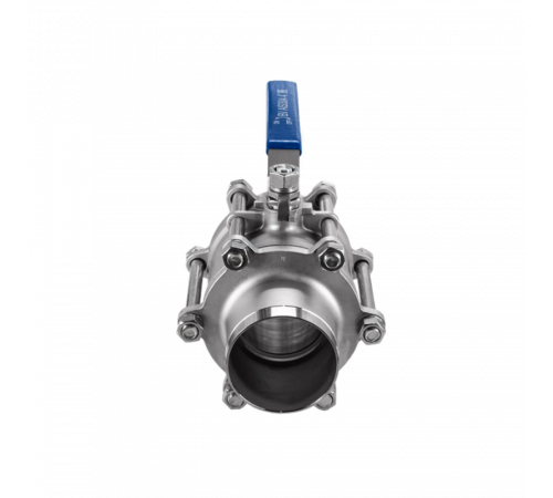 Кран шаровый приварной трехсоставной нержавеющий (3PC), AISI304 DN 100 (4