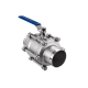Кран шаровый приварной трехсоставной нержавеющий (3PC), AISI304 DN 100 (4