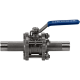 Кран шаровый приварной трехсоставной нержавеющий (3PC), AISI304 DN15 (1/2