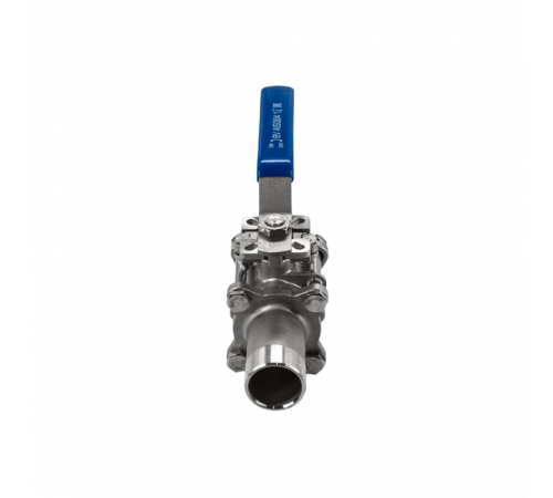 Кран шаровый приварной трехсоставной нержавеющий (3PC), AISI304 DN15 (1/2