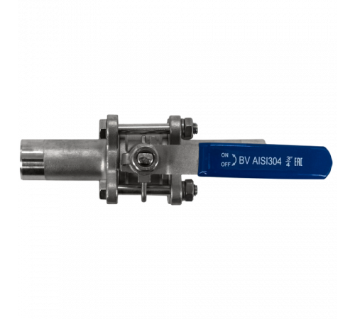 Кран шаровый приварной трехсоставной нержавеющий (3PC), AISI304 DN20 (3/4
