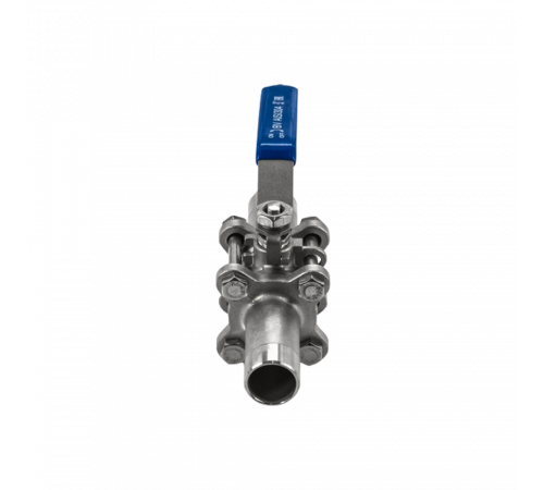 Кран шаровый приварной трехсоставной нержавеющий (3PC), AISI304 DN20 (3/4