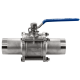 Кран шаровый приварной трехсоставной нержавеющий (3PC), AISI304 DN65 (2_1/2