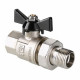 Кран шаровой усиленный VALTEC PERFECT с полусгоном (американкой) , бабочка 1/2'