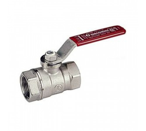 Кран шаровой латунь хром R250D Ду 40 Ру35 ВР рычаг Giacomini R250X007